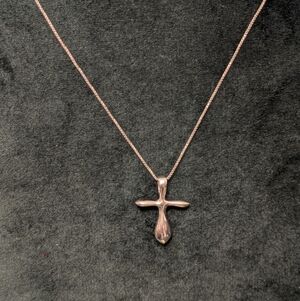 Silver 925 Bubble Cross Pendant Necklace